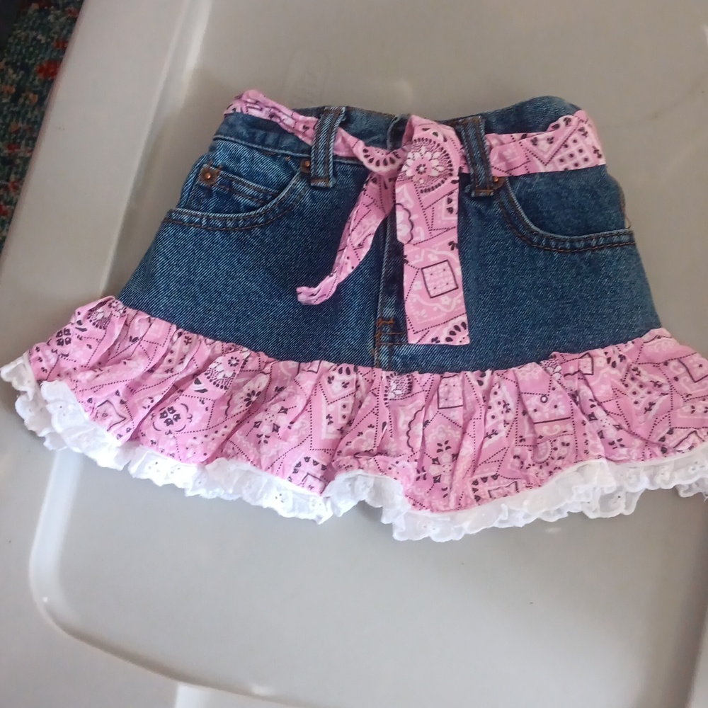 Kiddie Korral western jean skirt